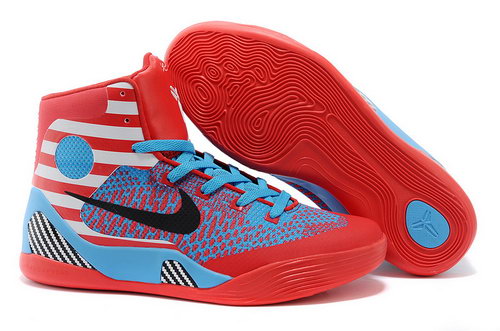 Womens Nike Kobe 9 Fire Red Blue Black Outlet Store
